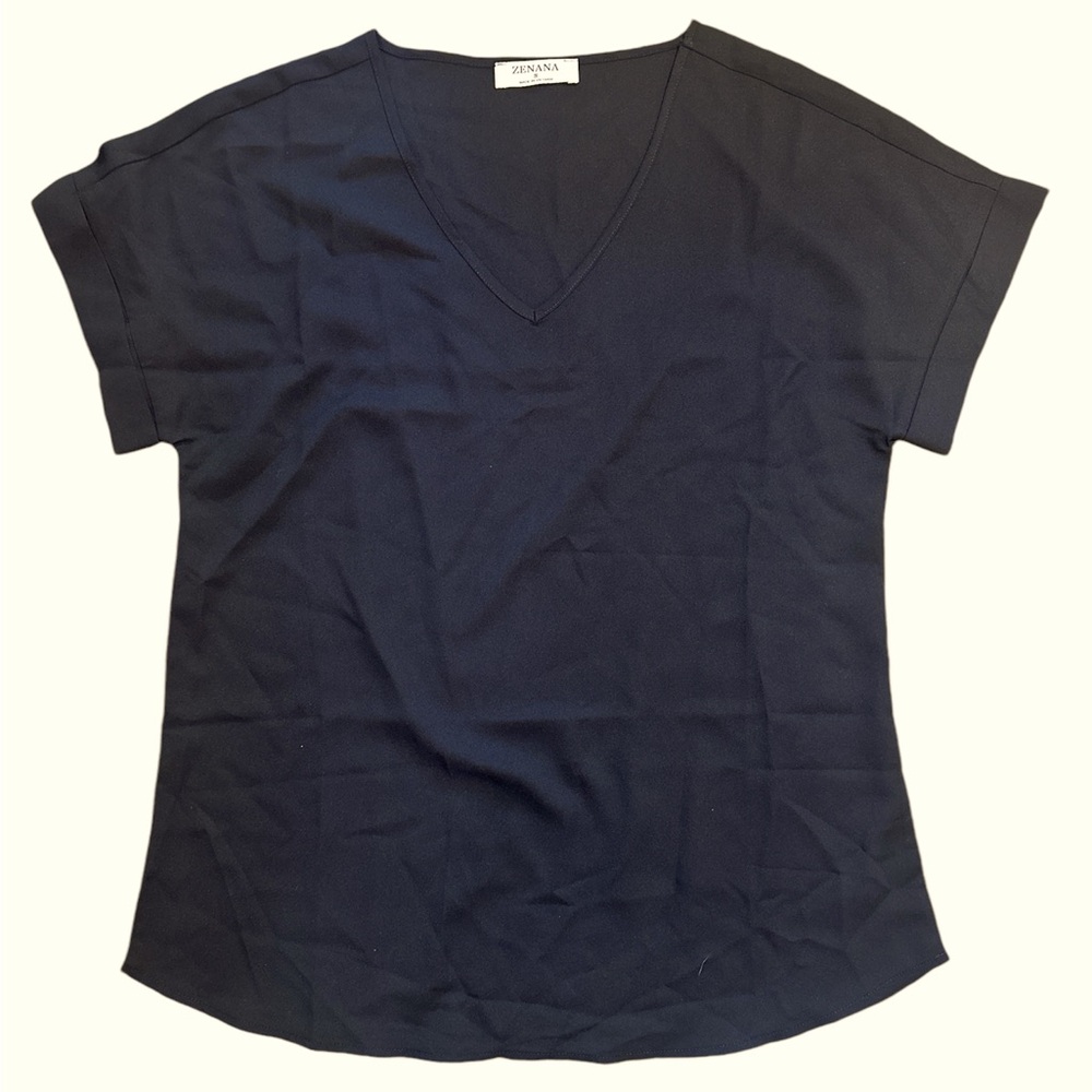 Zenana Outfitters short sleeve chiffon blouse